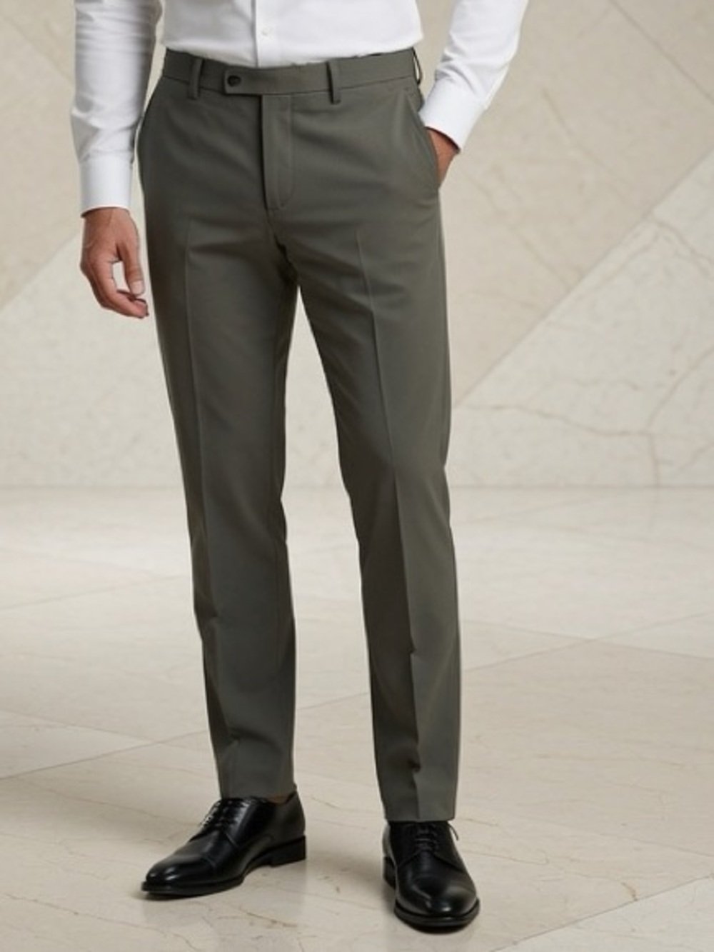 Uniqlo grey/green Polyester Dress Pants